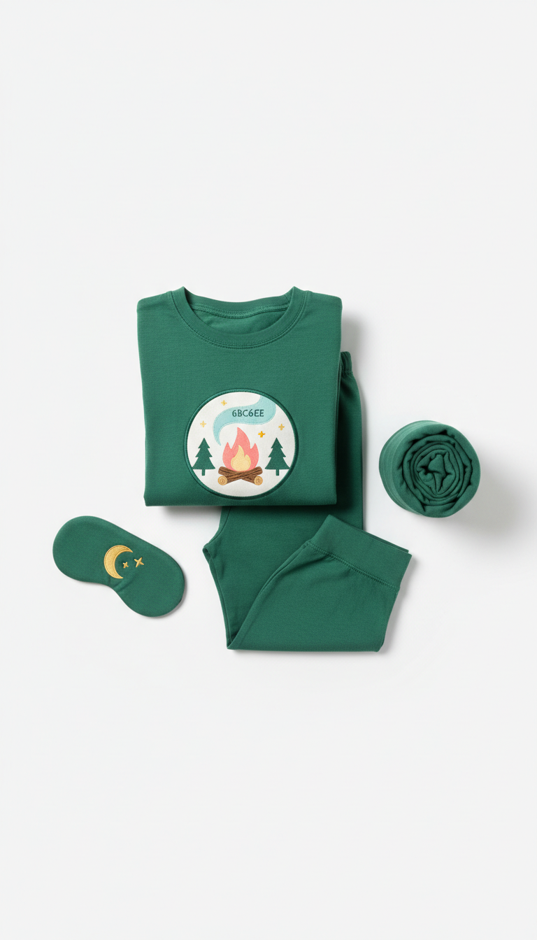 Boys pine green campfire lounge set