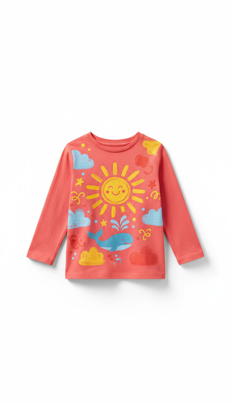 Children's graphic t-shirt with colorful artwork