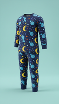 Boys playful pajama set with vibrant patterns