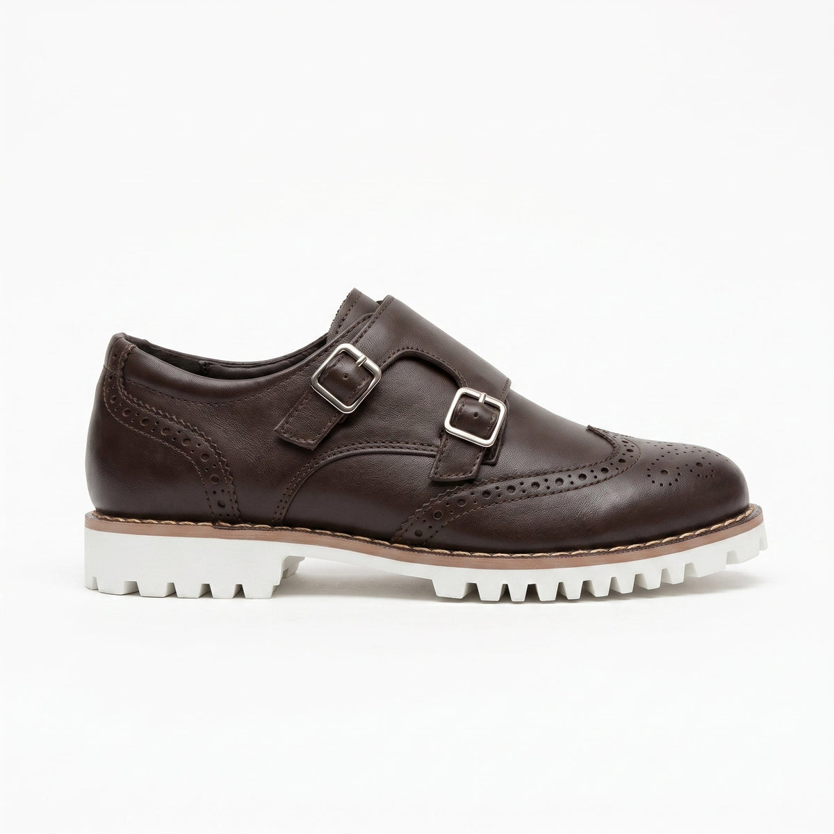 Boys Monk Strap Leather Dress Shoes
