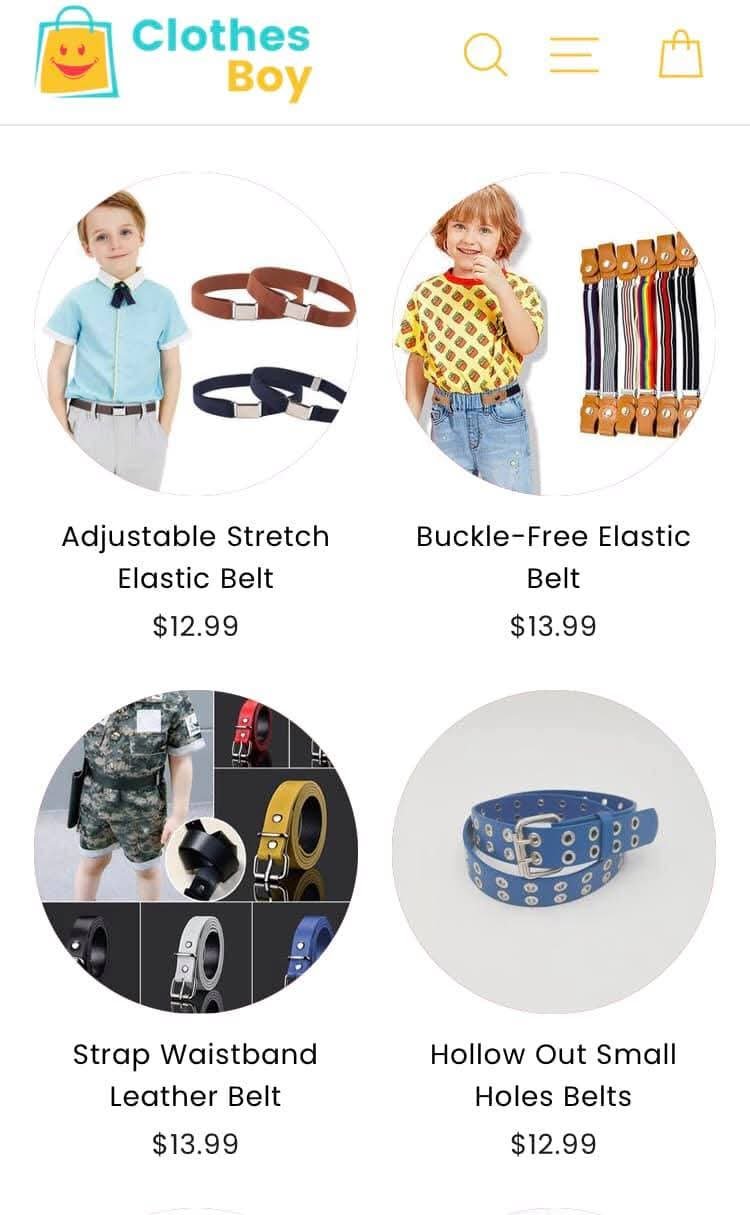 Boys belts accessories