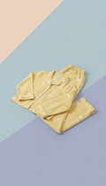 Boys bamboo pajamas in sunshine yellow